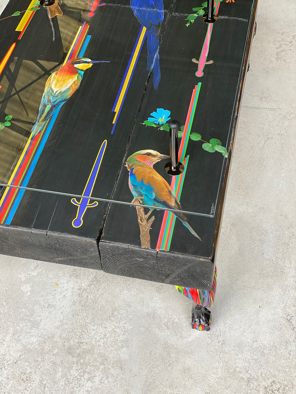 Thumbnail: Bird Coffee Table with Glass Top