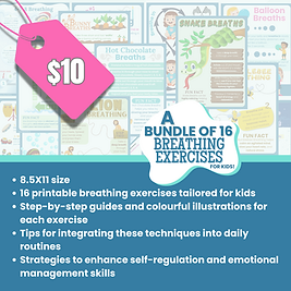 8.5x11breathing strategy posters for kids