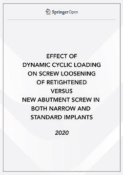 Effect of dynamic cyclic loading on screw loosening of retightened versus new abutment screw in both narrow and standard implants 