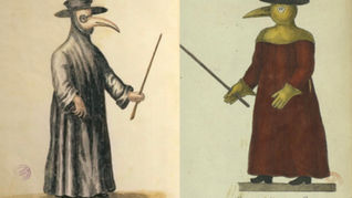 Plague doctors from Italy and France