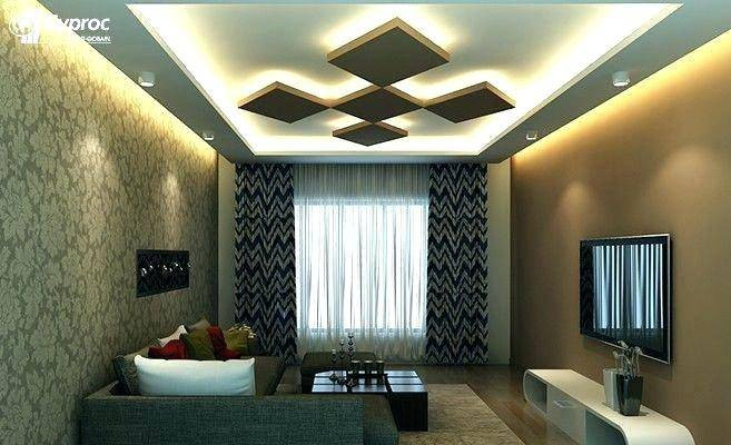 Simple False Ceiling enhanced with lighting effect