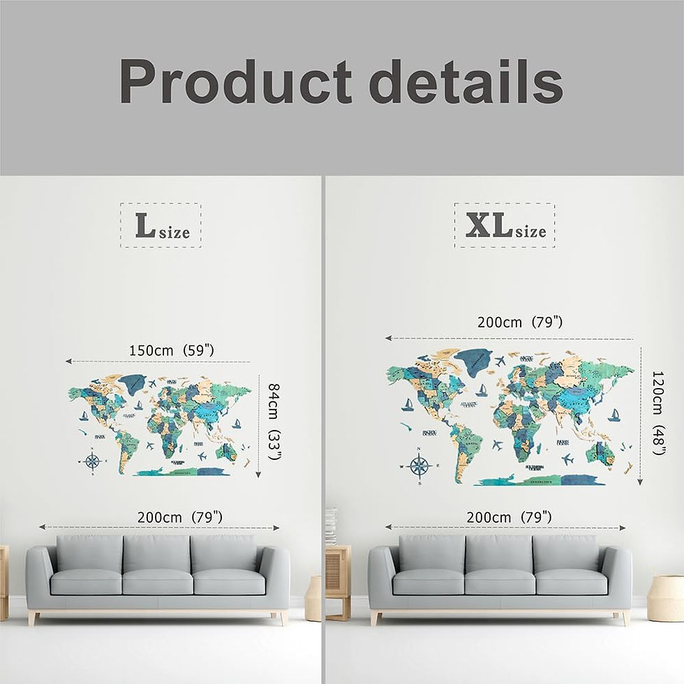 Miniatura: Mapa Mundi de Madeira com Grande Luz LED para Decoração de Parede, Item de Decor