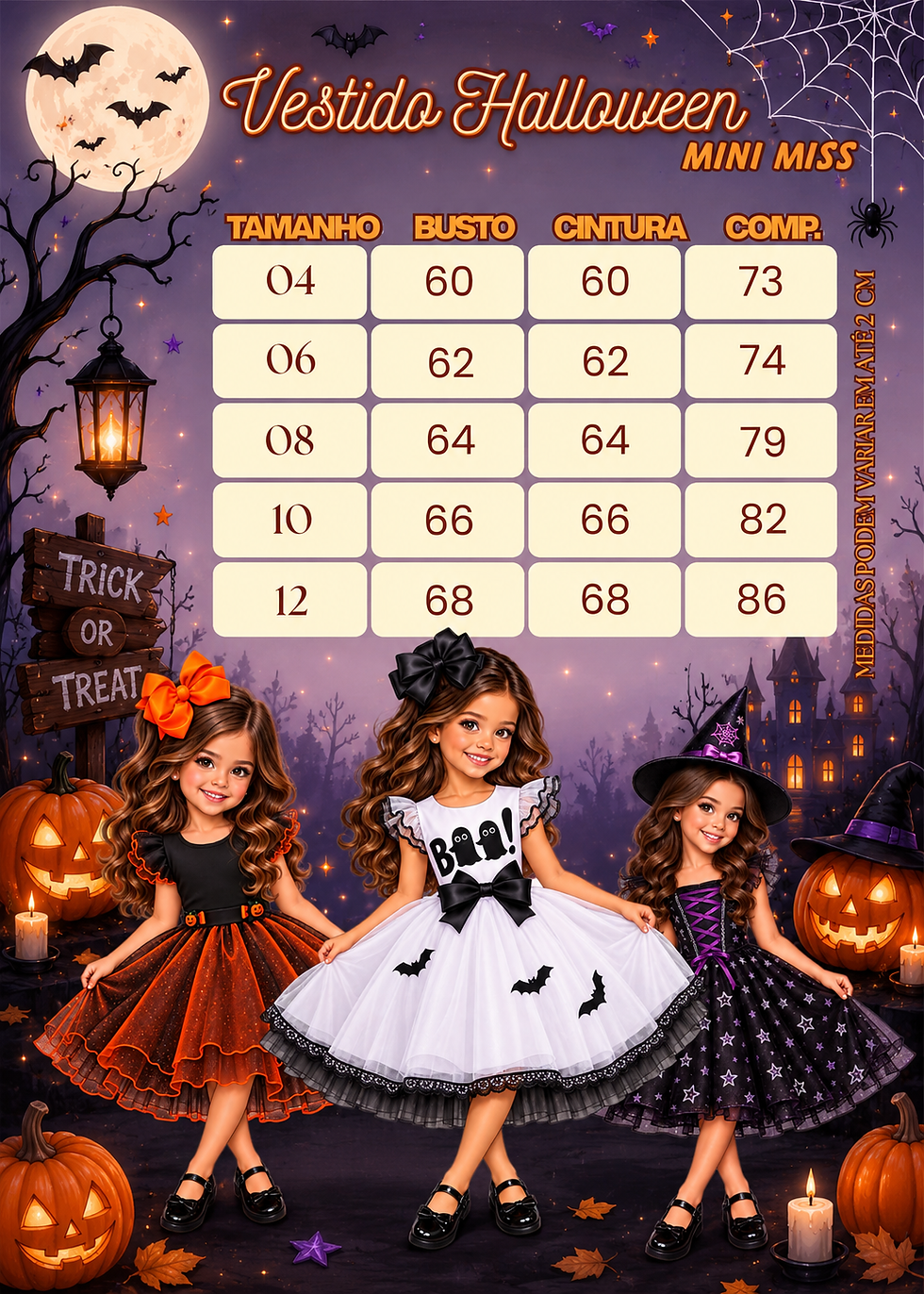 Miniatura: Fantasia/ Vestido Mini Miss Abóbora Encantada -  Halloween