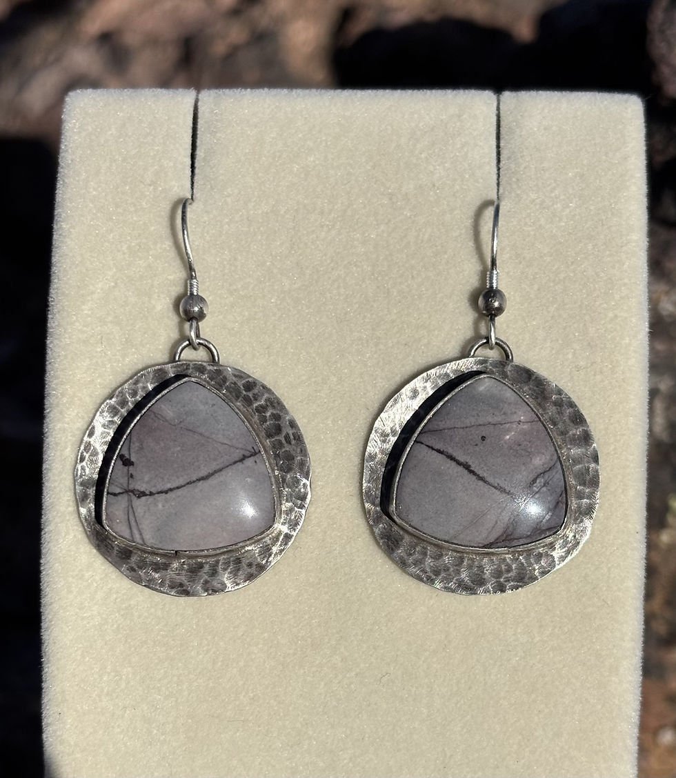 unique jewelry gift of sci-fi exotica earrings by ash and stone silverworks