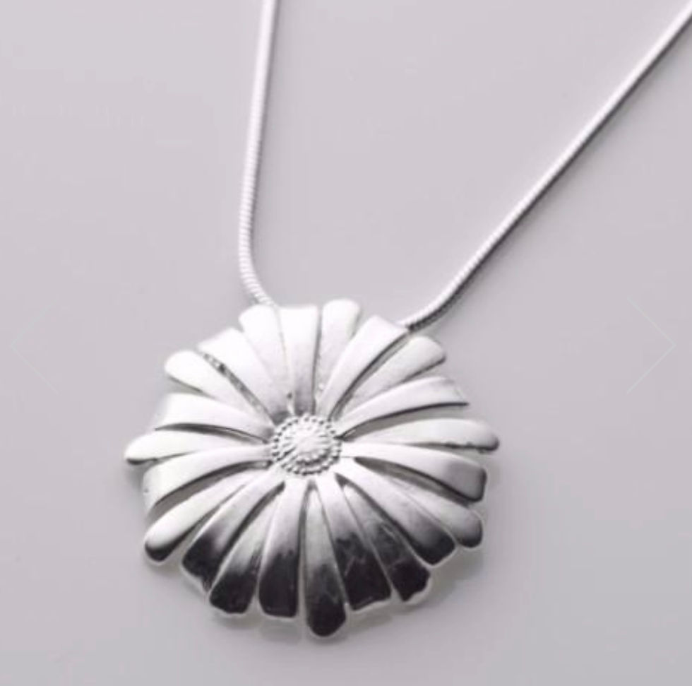 He Loves Me, He Loves Me Not Pendant in Silver