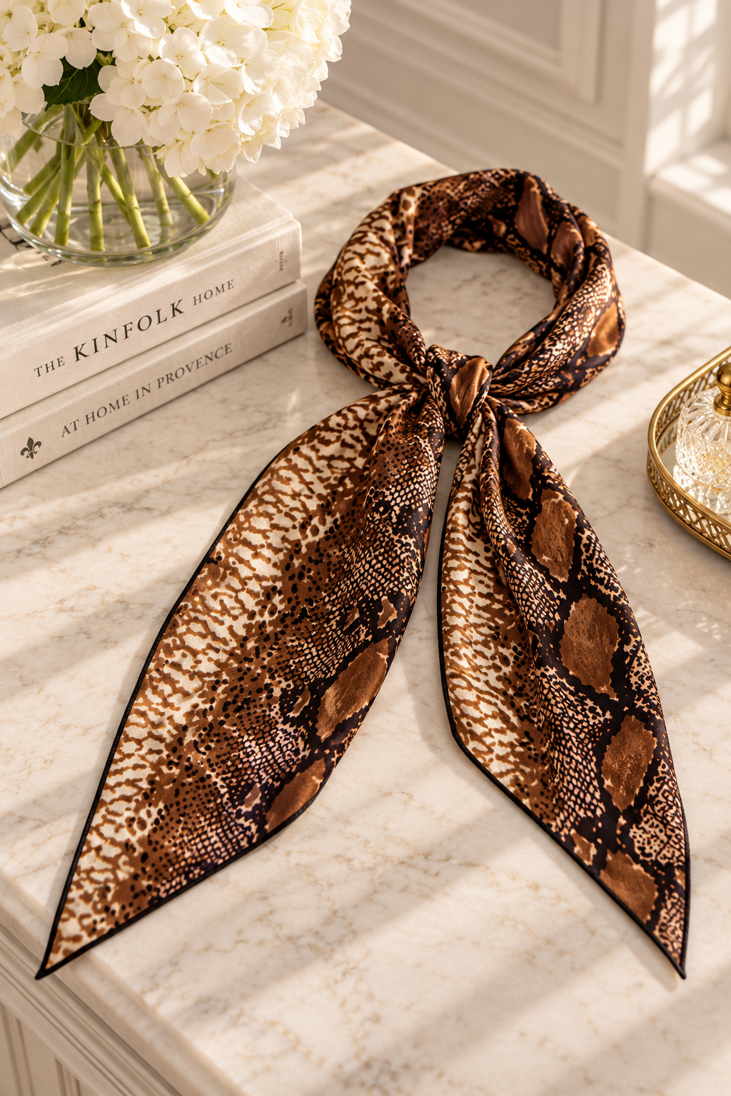 The Provence Collection | Fauve Silk Scarf.