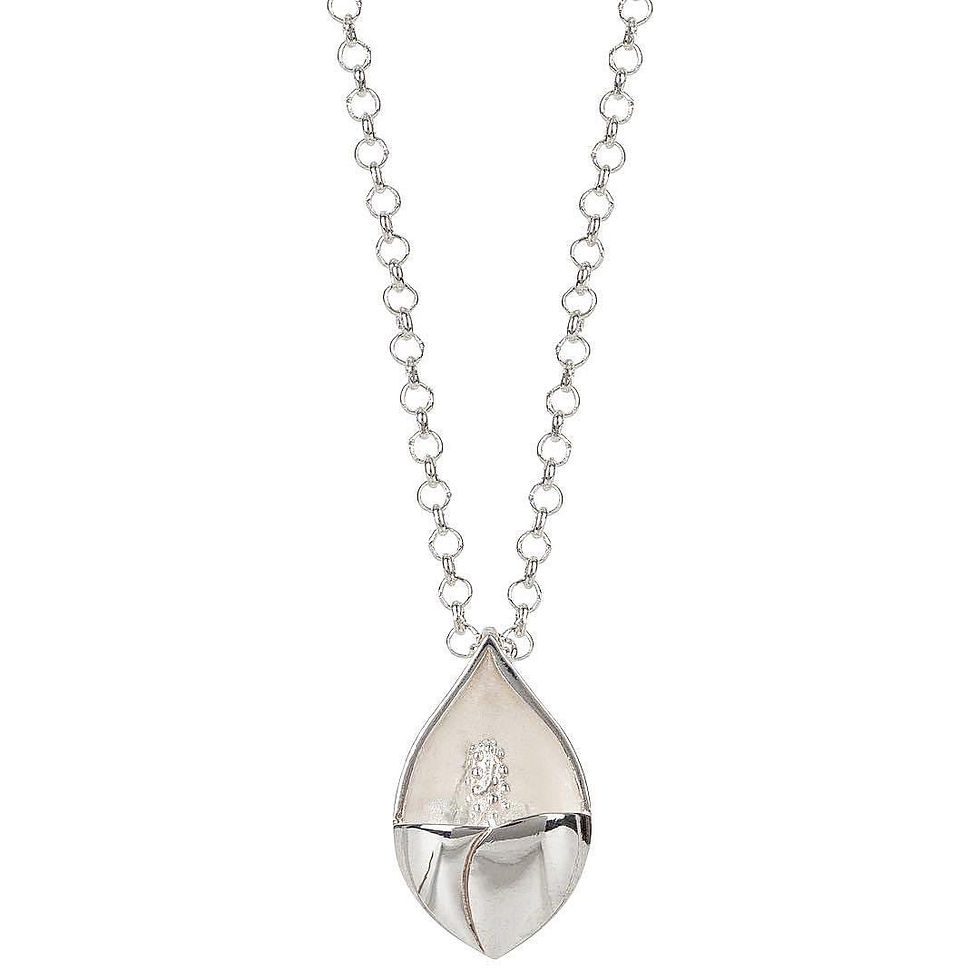 Lily Pendant in Solid Silver