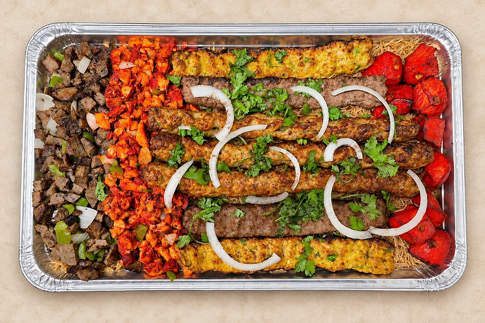 Family kabab feast platter for 4 to 6 people