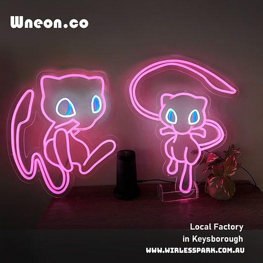 ネオンサイン ミュウ ポケモン ライト LED Pokemon Pokémon mew LED neon light home decoration | Wneon
