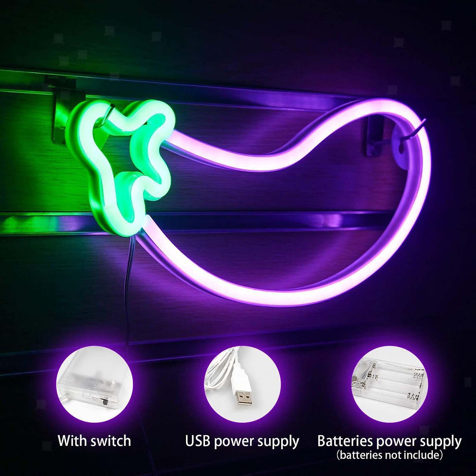 Thumbnail: LED Eggplant Neon Sign Night Light Wall Lamp Energy Saving USB