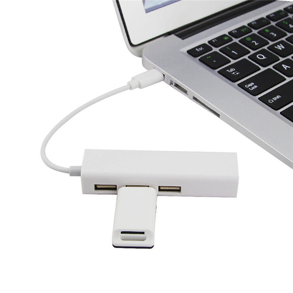 Thumbnail: Type-C to USB 3.0 3 Ports Hub Highspeed Ethernet Internet Adapter