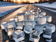 Millions of Students Pour Ice Cubes on Road, Schools Closed