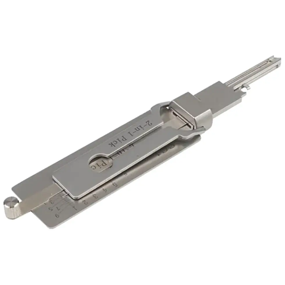 Thumbnail: SS001pro Stainless Steel Key Decoder 2 in 1 Precision Hook &Pick Set Lock