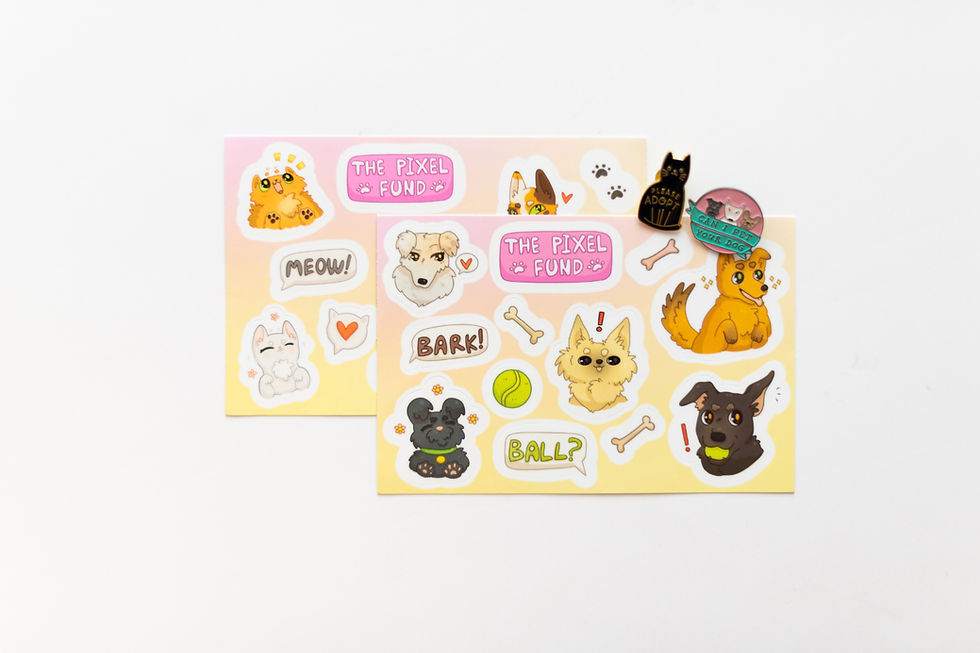 Thumbnail: Pixel Mascot Dog: Sticker Sheet