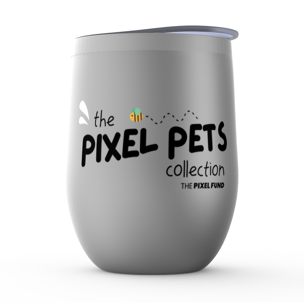 Thumbnail: Pixel Pets Collection: Woody Stemless Wine Tumbler