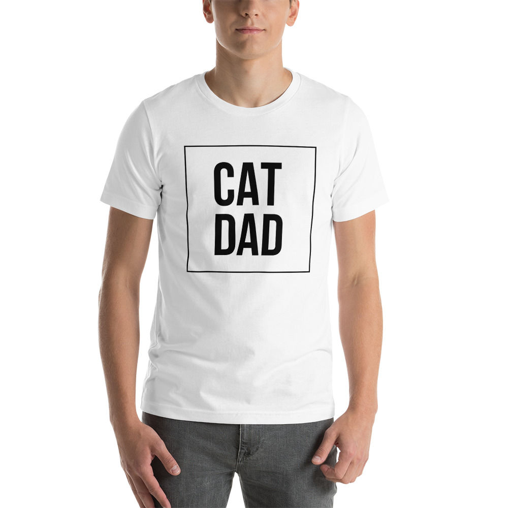 Cat Dad Square Short-Sleeve Unisex T-Shirt