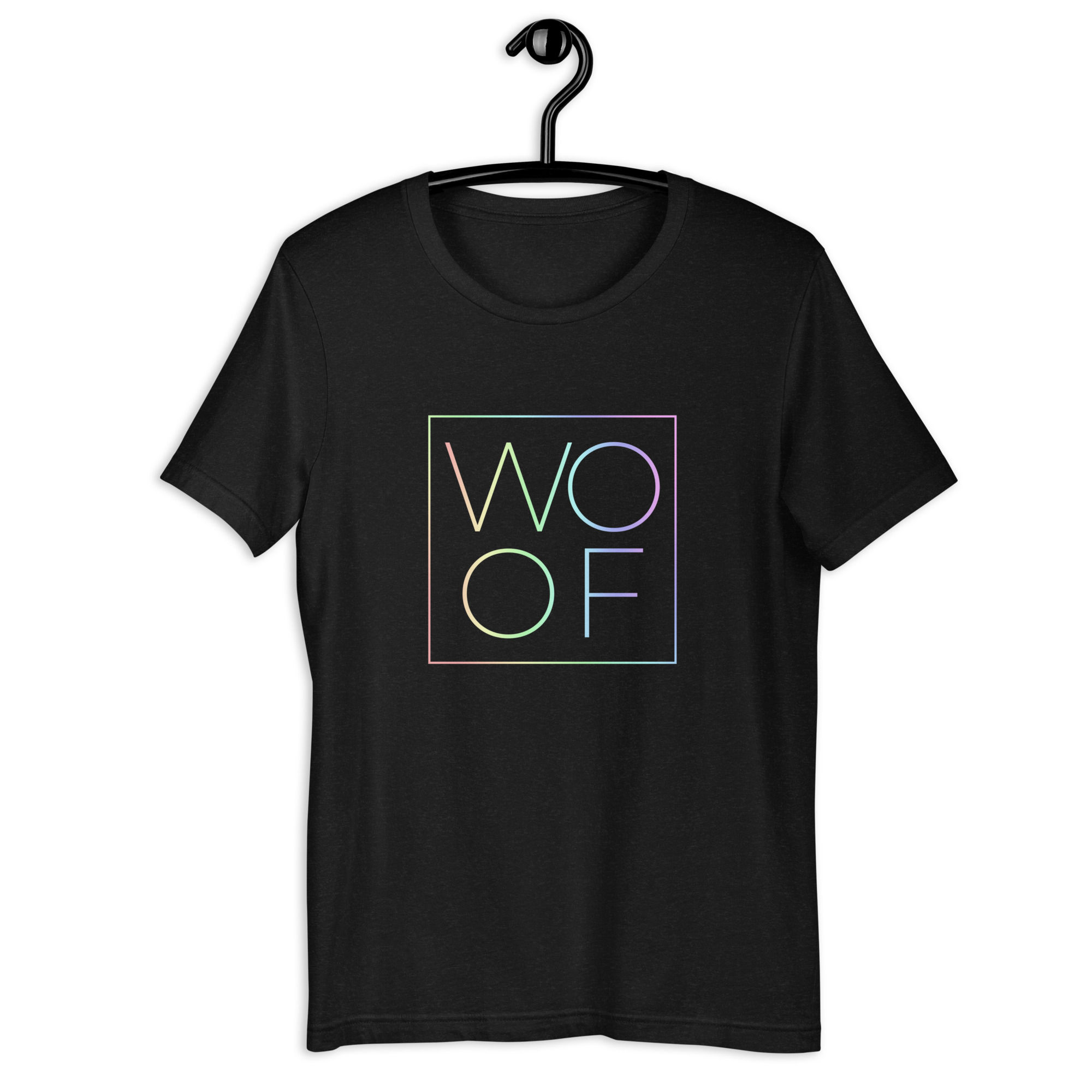 WOOF Unisex Pastel Rainbow tshirt