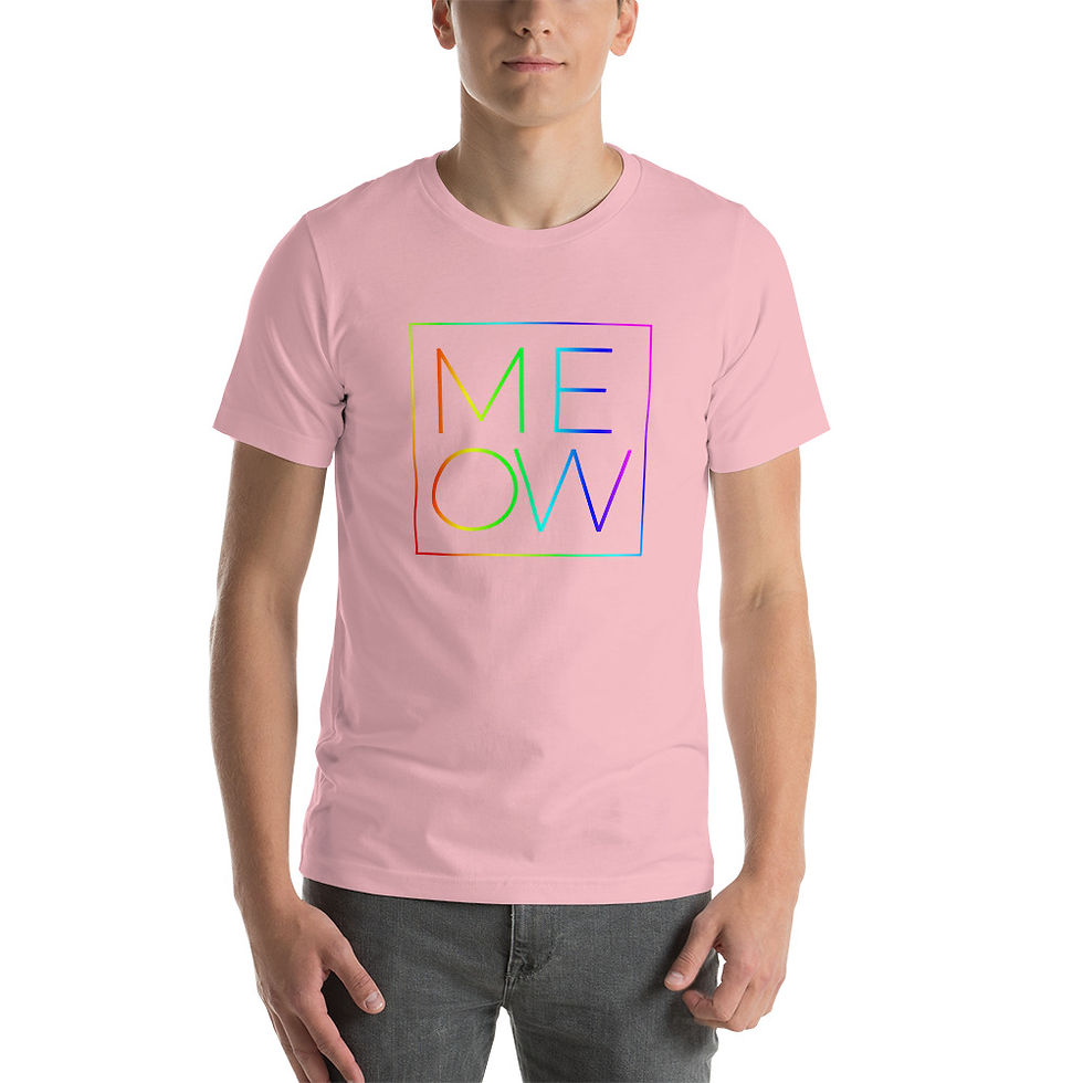 Thumbnail: MEOW Unisex Rainbow tshirt