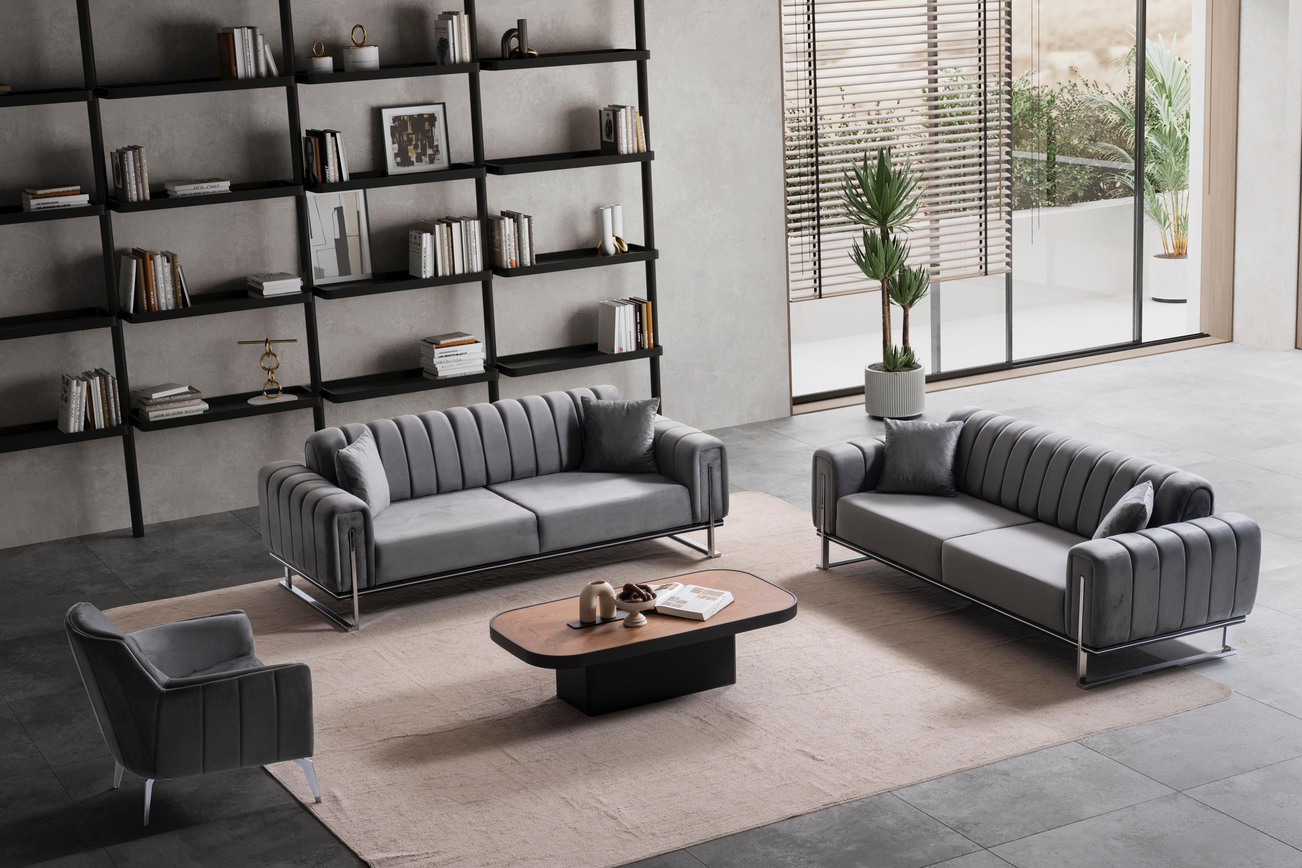 London Sofa Set - Gray