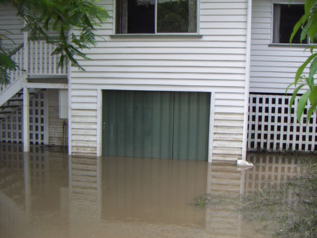 Picture of my house in flood water.