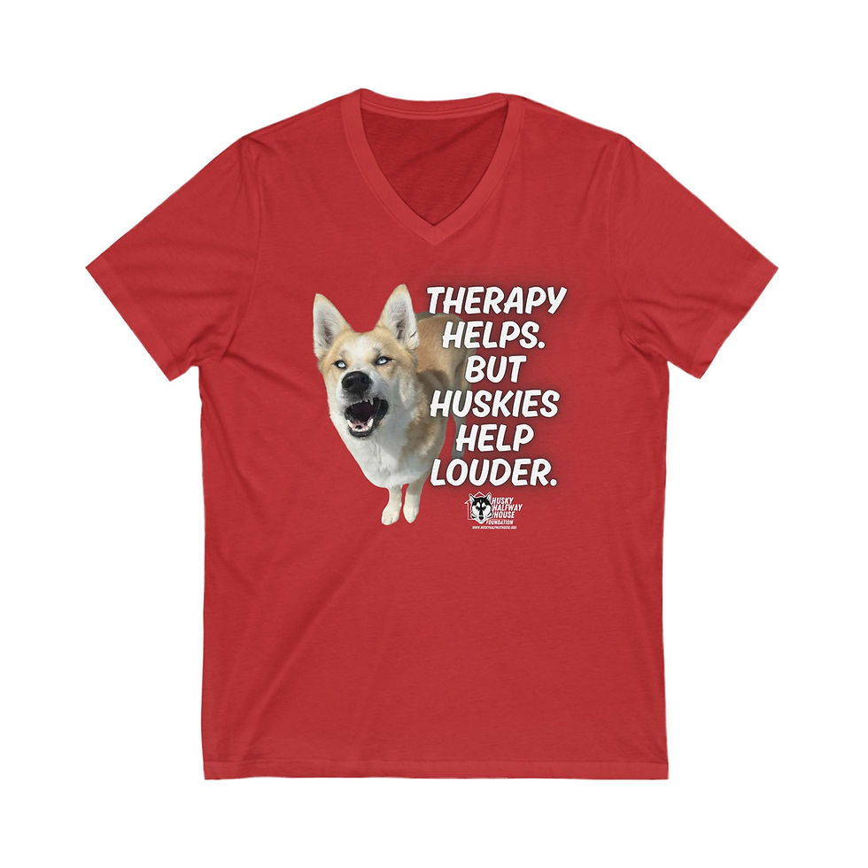 Thumbnail: Huskies Help Louder Unisex V-Neck Shirt