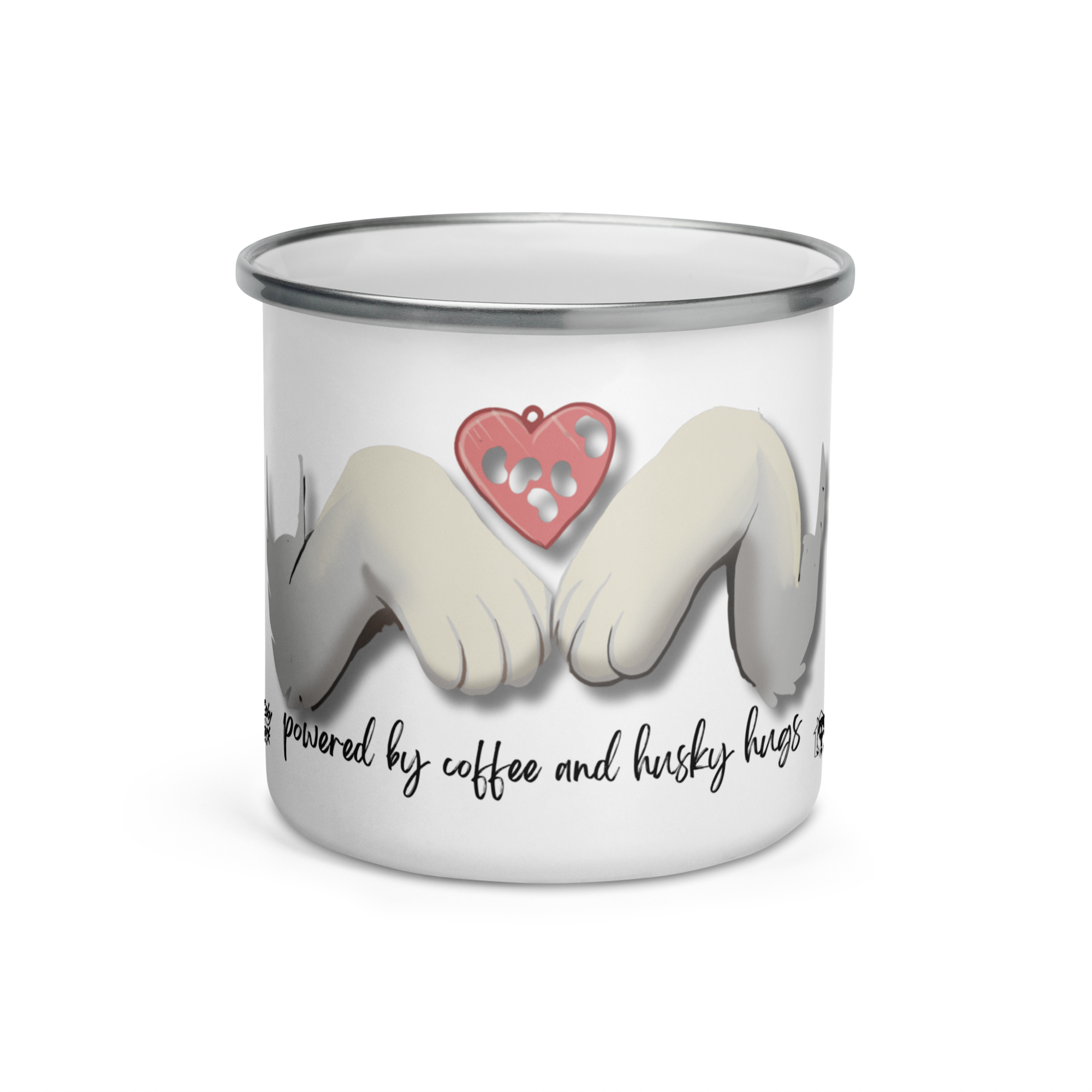Husky Hugs Enamel Mug