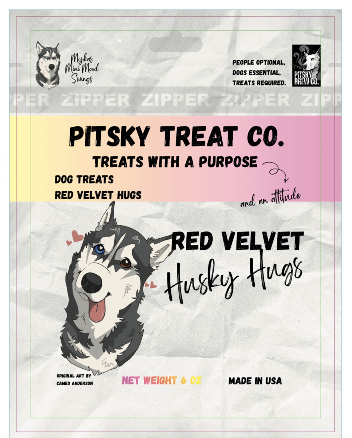 Red Velvet Husky Hugs - Red Velvet Cookies