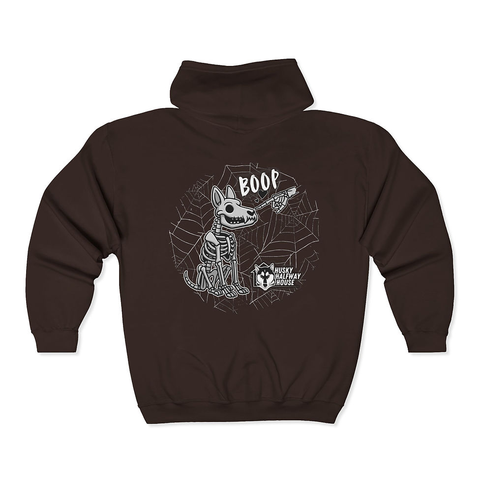 Thumbnail: H3 Halloween Zip Hoodie – Blood Moon & Boop the Bones (Customizable