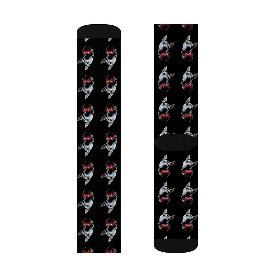 Thumbnail: Black Ruby Apple Socks