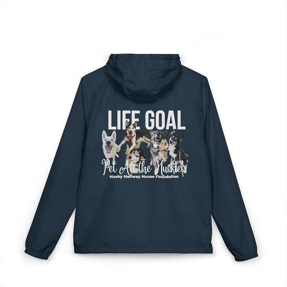 Thumbnail: Life Goal: Pet All the Huskies Windbreaker-Unisex