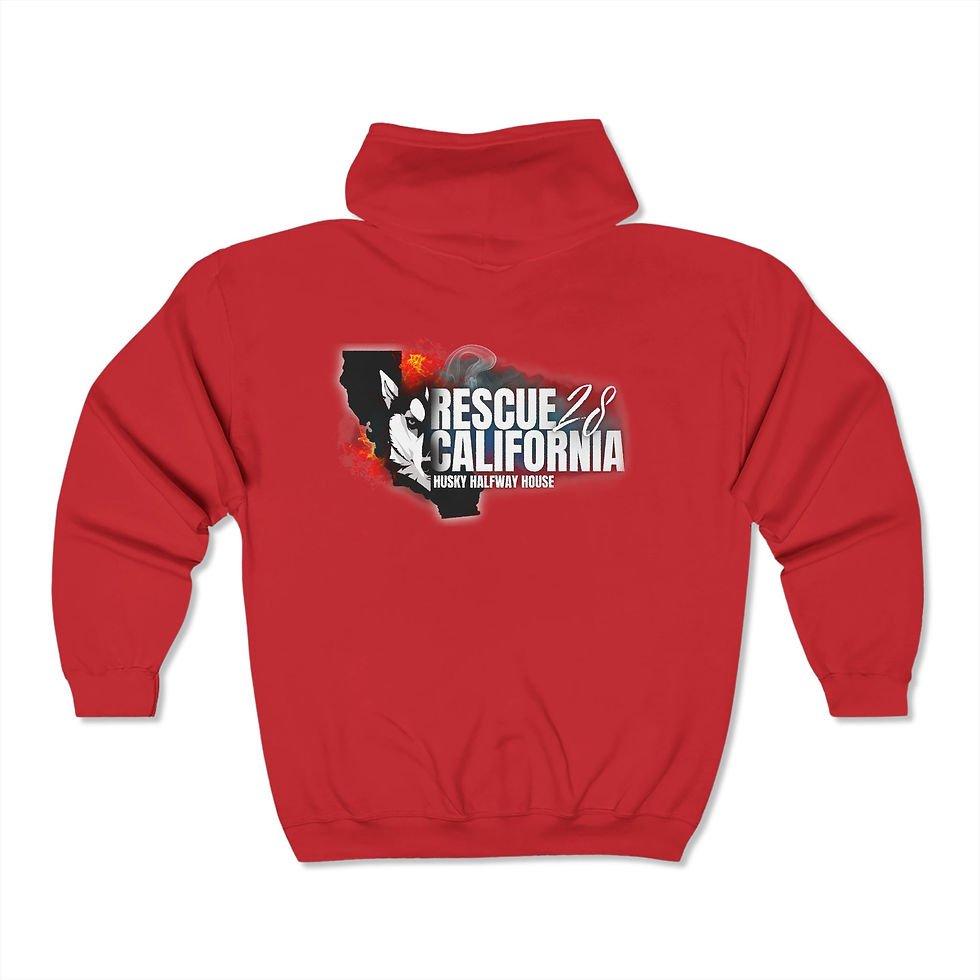 Thumbnail: Rescue California - Wildfire Rescue Tribute Unisex Full Zip Hooded Sweatshirt