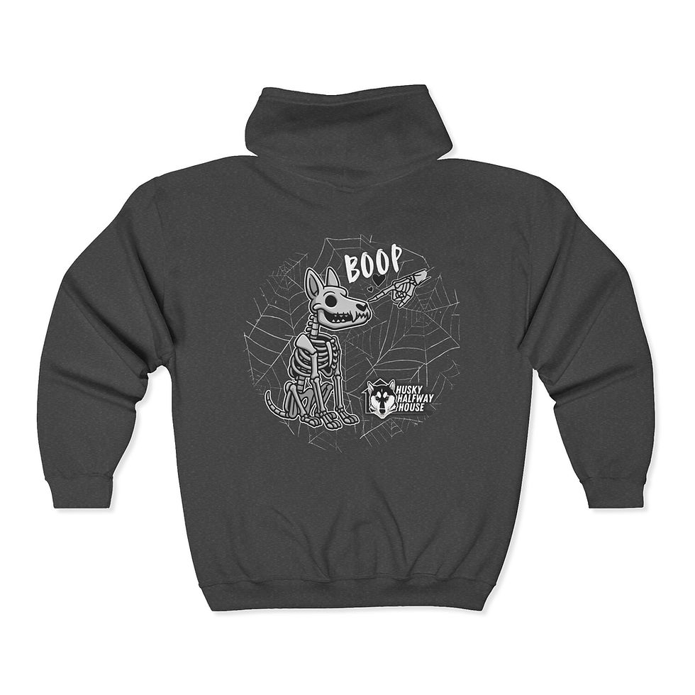 Thumbnail: H3 Halloween Zip Hoodie – Blood Moon & Boop the Bones (Customizable