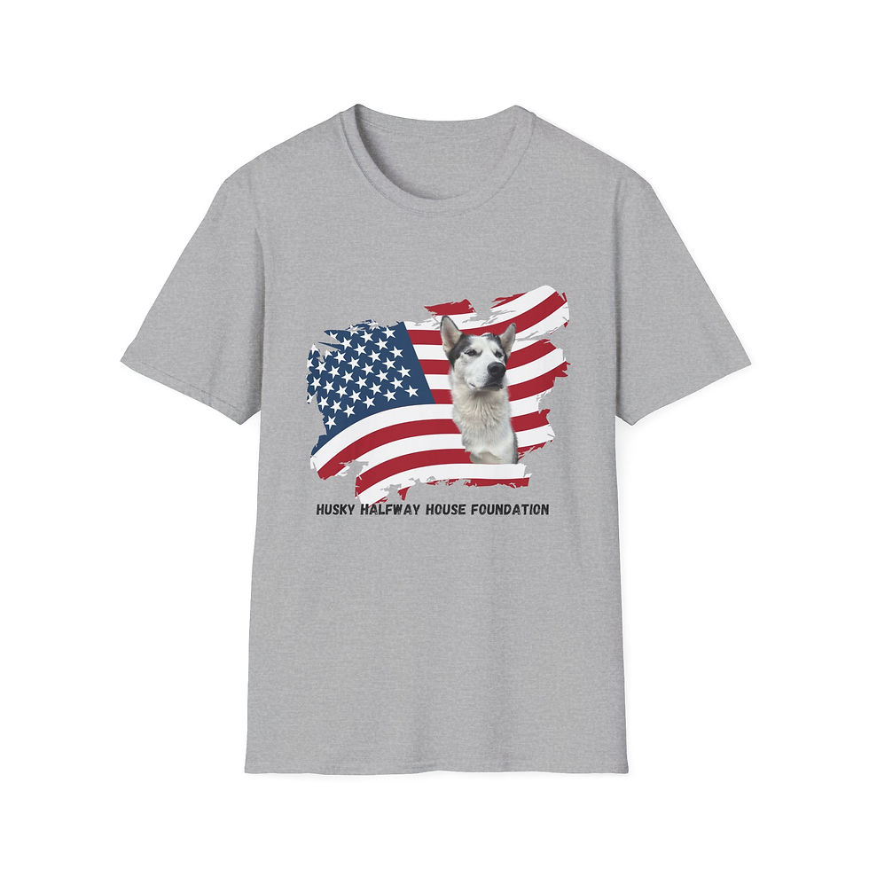 Thumbnail: Pawtriotic Flag Unisex Softstyle T-Shirt 