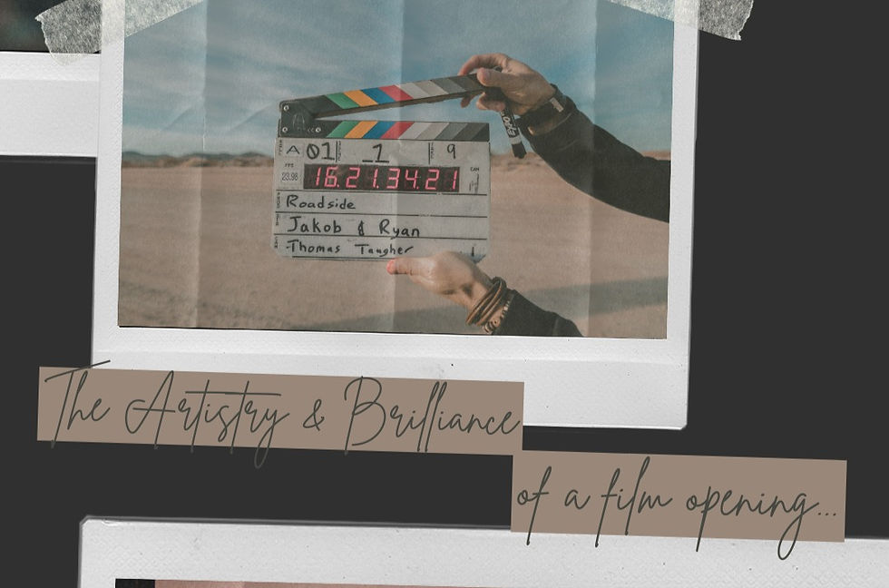 The artistry and brilliance of a film opening...