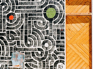 Wood and Brick Street Art