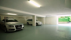Four-car garage.