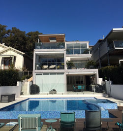Looking back to house from pool area.