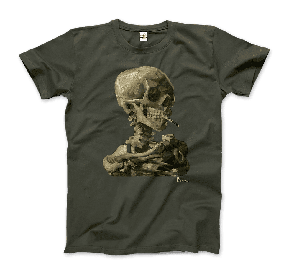 Thumbnail: Van Gogh Skull of a Skeleton With Burning Cigarette 1886 T-Shirt