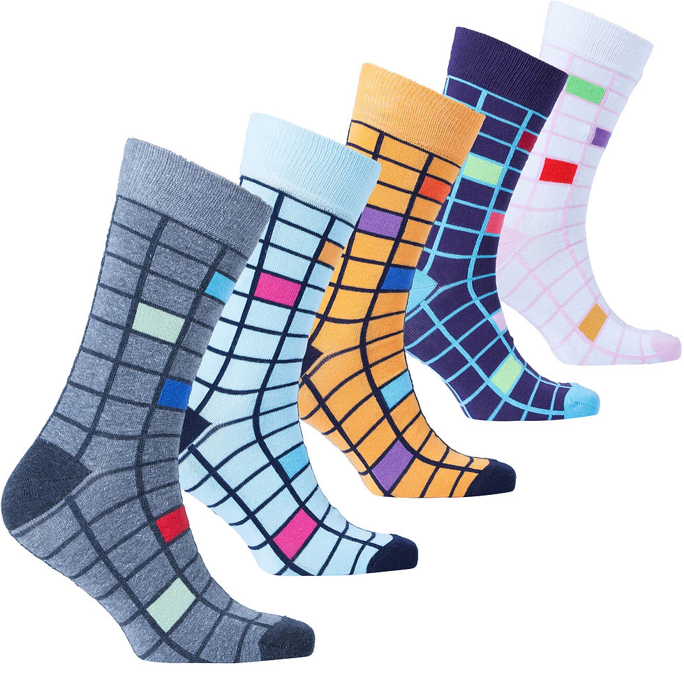 Thumbnail: Men's Fashionable Blocks Socks