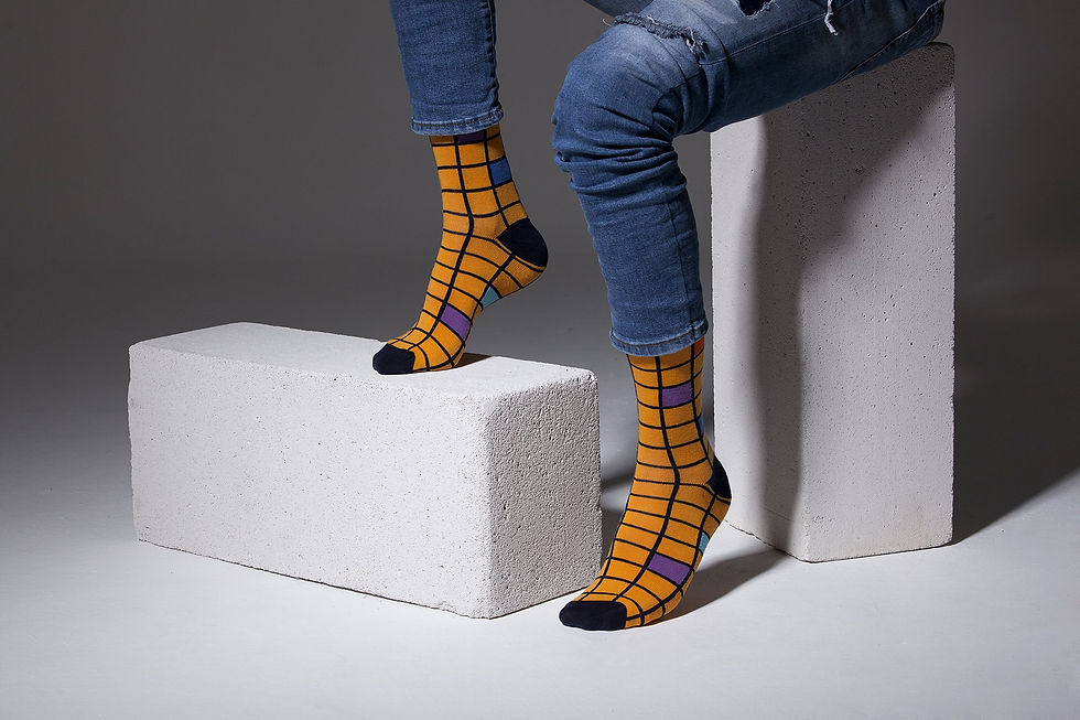 Thumbnail: Men's Fashionable Blocks Socks