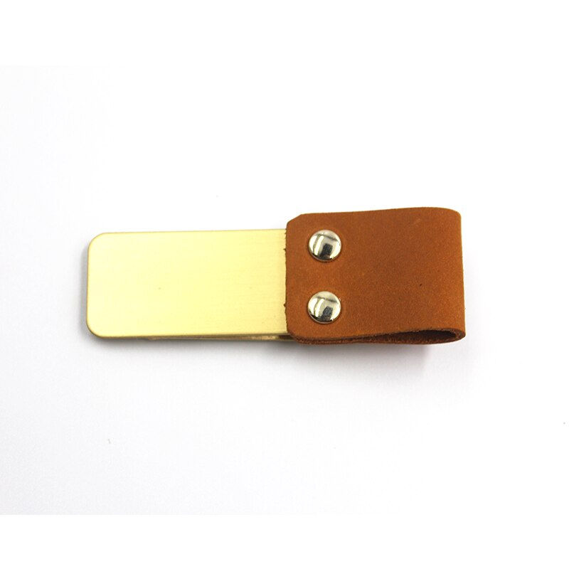 Thumbnail: Dokibook Pen Holder Vintage Retro Metal Leather Pen Clip Stainless Steel