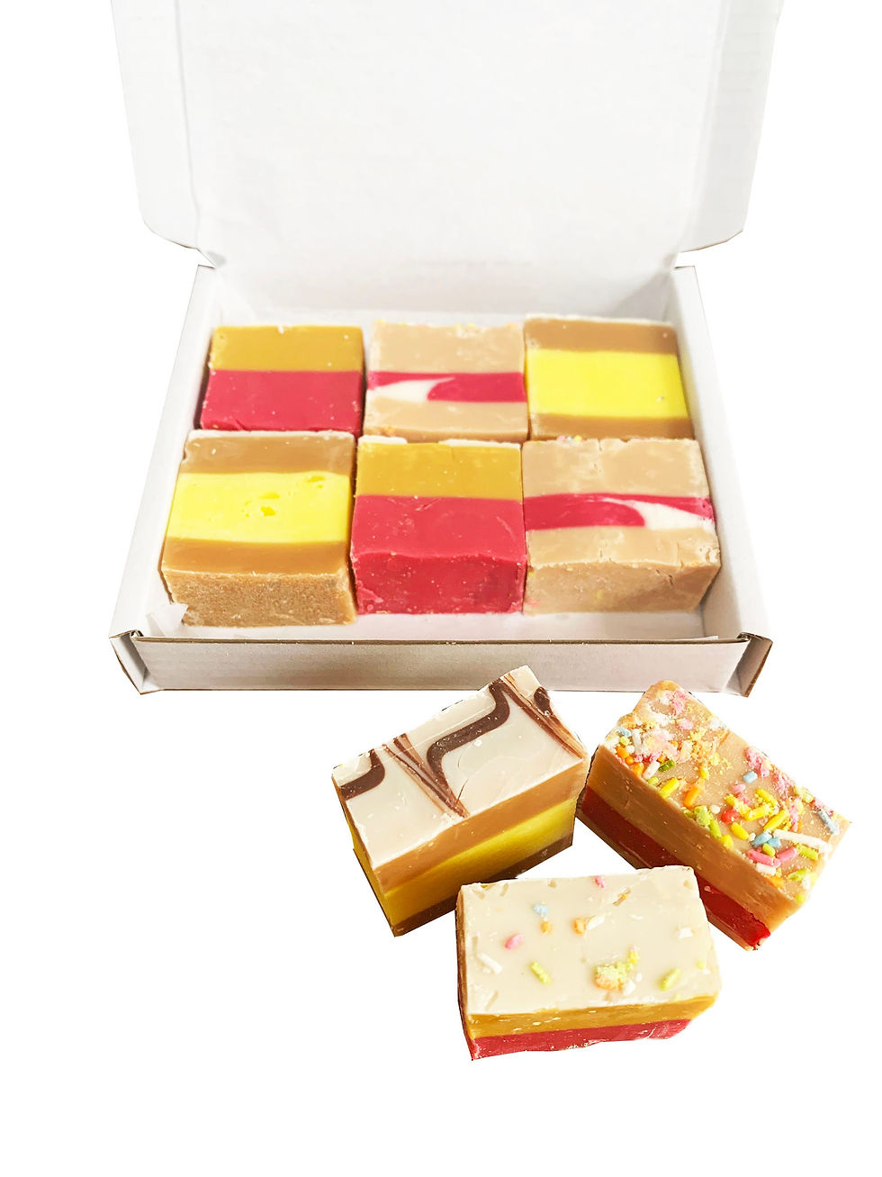 Миниатюра: Funsize Fudge 'HAPPY BIRTHDAY' gift box with slab of luxury handmade fudge. Var