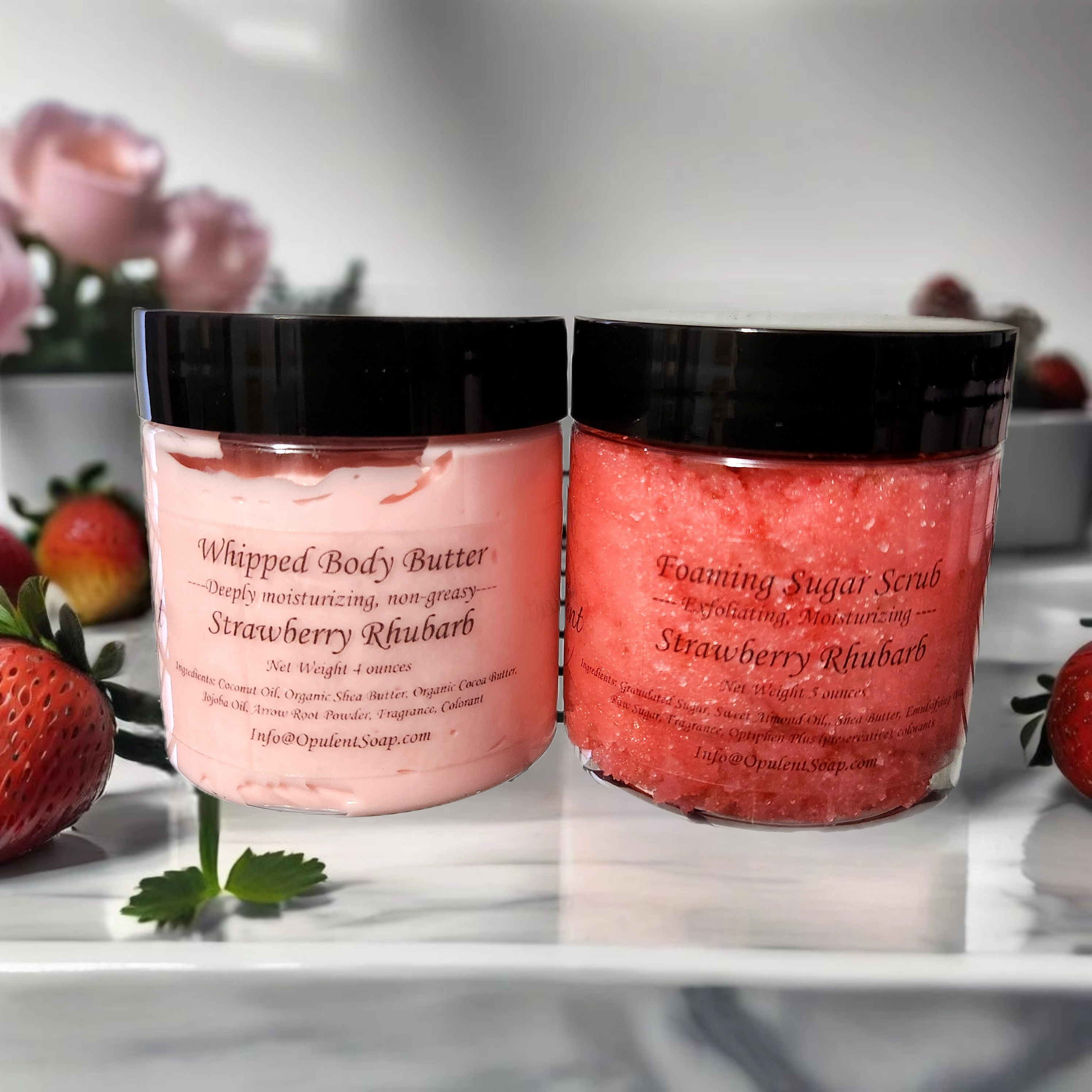 Strawberry Rhubarb Body Butter/Sugar Scrub