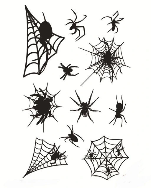 Halloween tattoo | קעקוע זמני האלווין קורי עכביש ועכביש