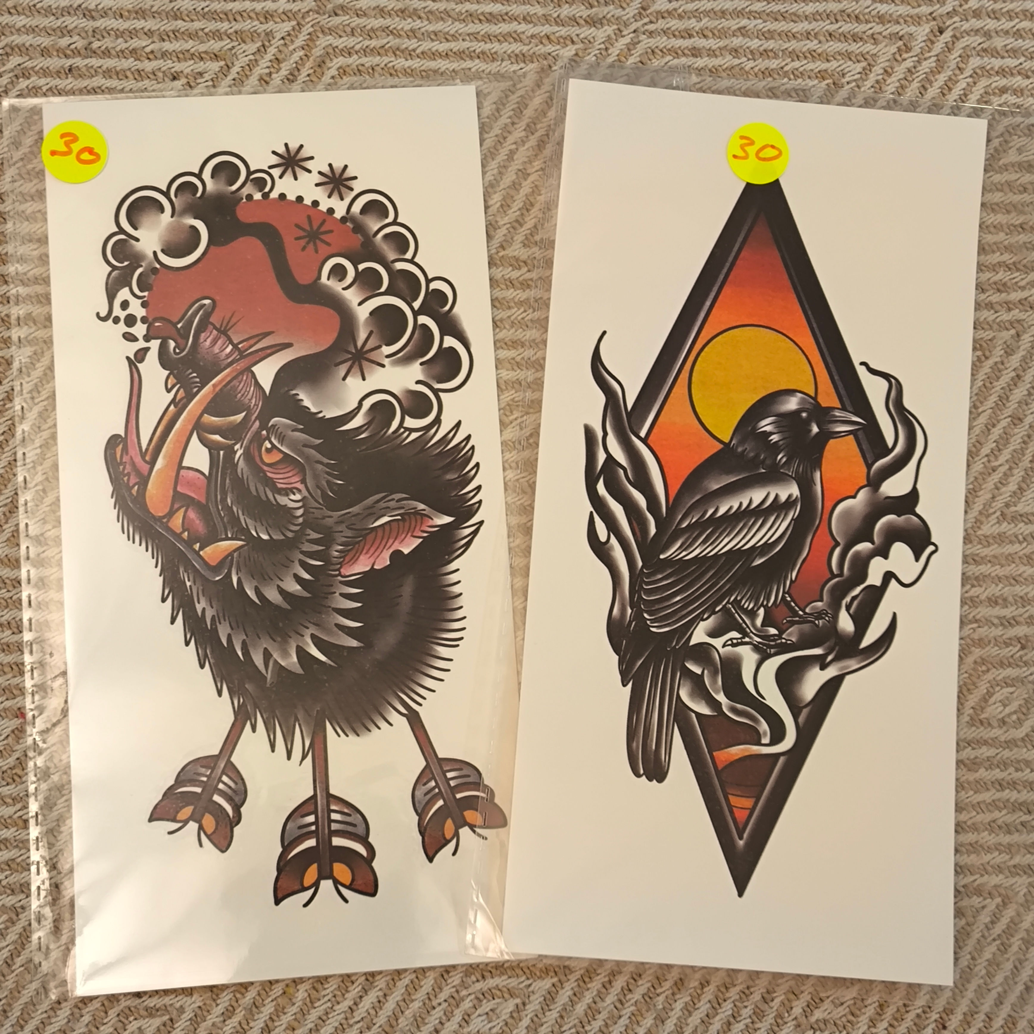 סט  2 דוב עורב וינטג אולד סקול