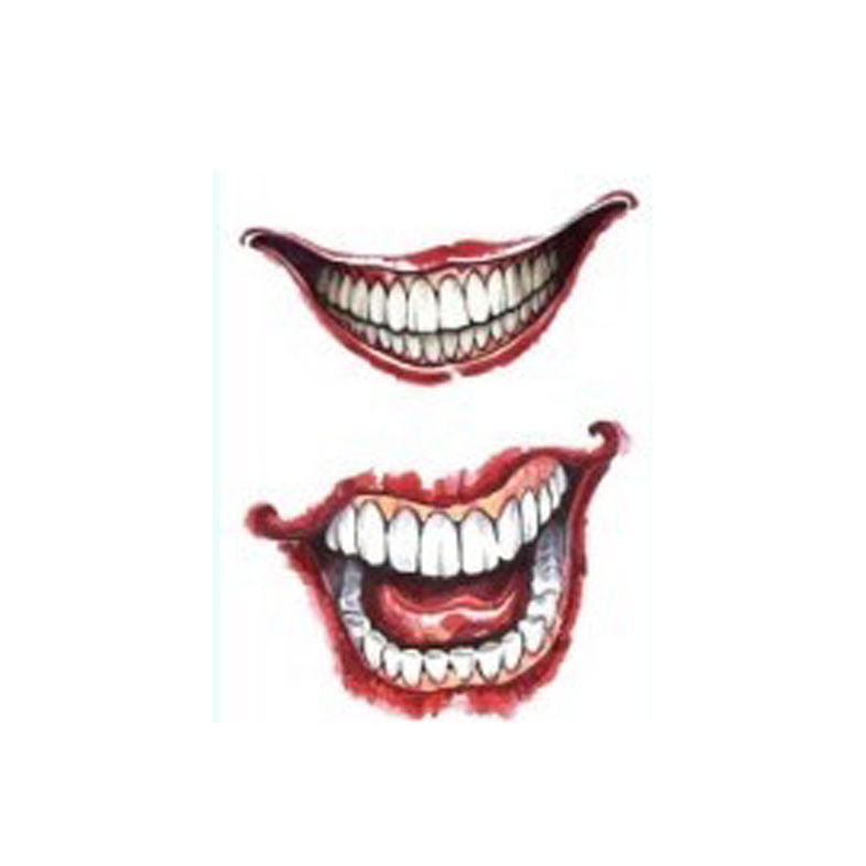 קעקוע זמני פה ג'וקר עמיד למים | Joker tattoo