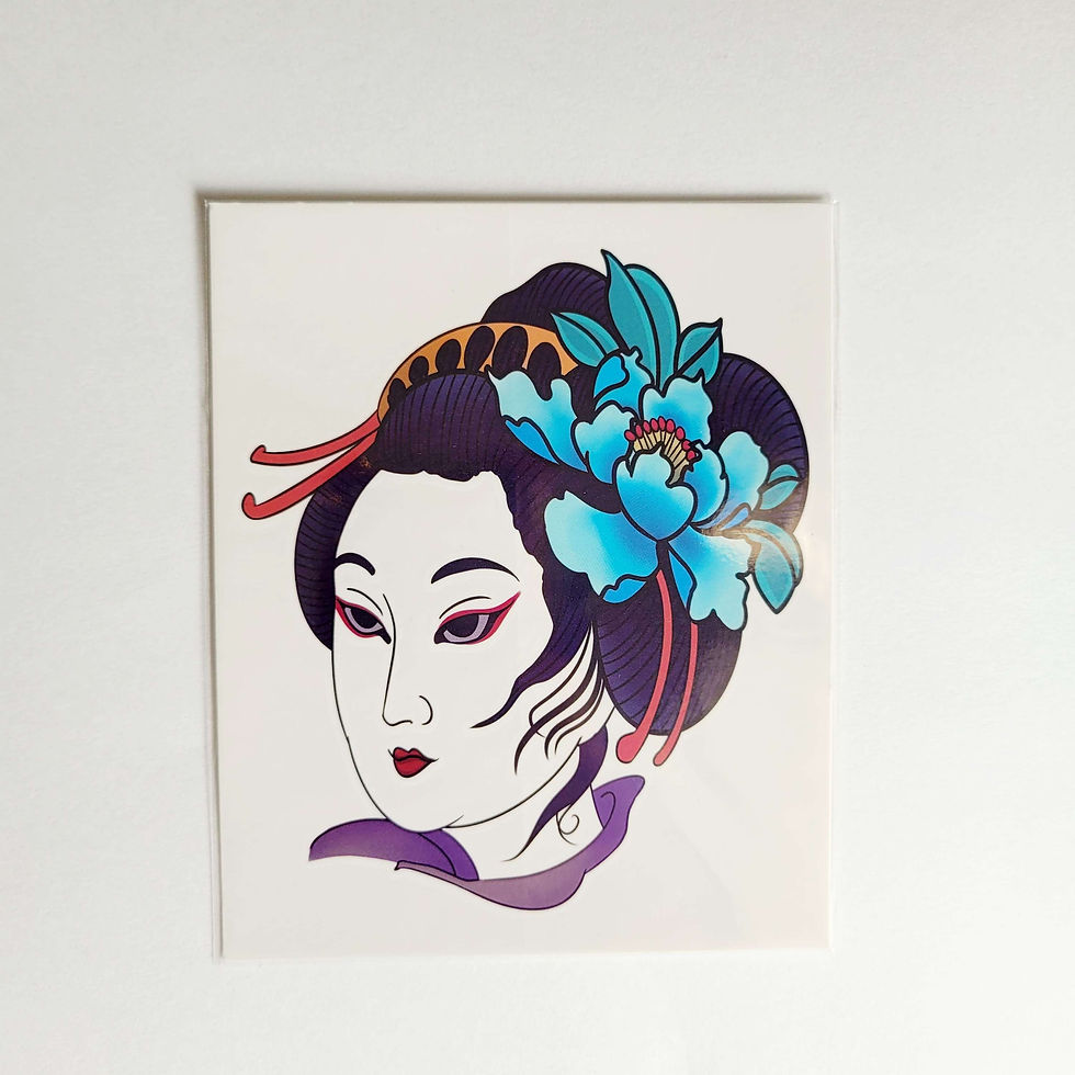 קעקוע זמני סינית, קעקוע ליד, צוואר