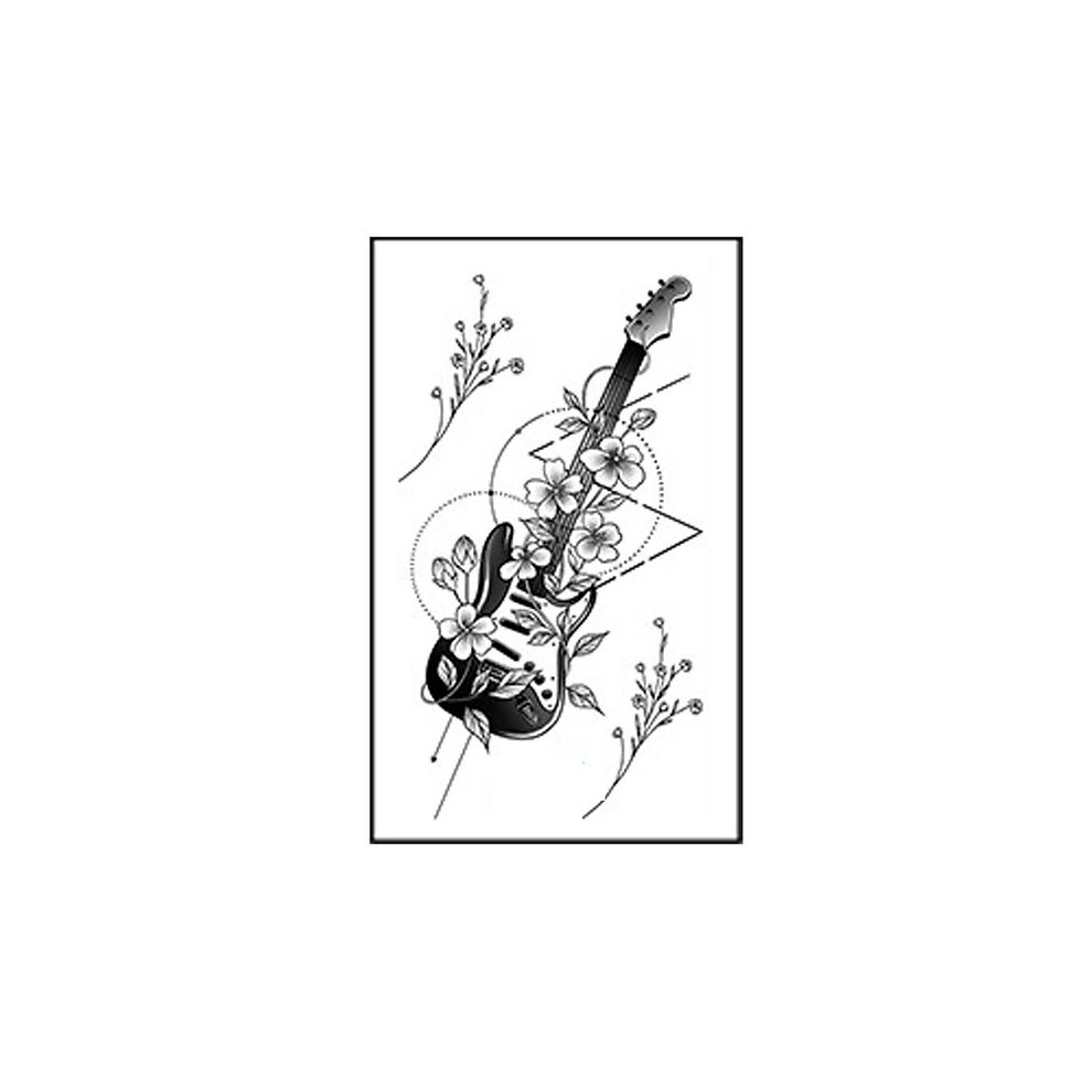 קעקוע זמני גיטרה חשמלית | קעקוע מים