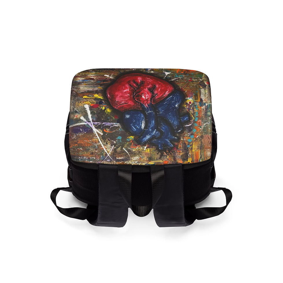 Thumbnail: "An Artist's Heart" Unisex Casual Shoulder Backpack