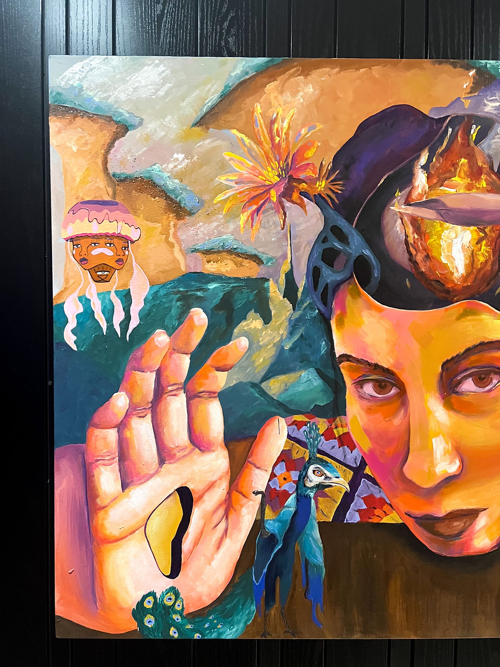 Miniatura: Obra: "A descoberta do Vale das Escolhas Inevitáveis" (80 x 110cm)